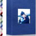 popotop Photo Album 4x6-100 Photos Photo Books with 100 Vertical Pockets, Linen Cover Albums for Family Wedding Anniversary Baby Vacation Pictures