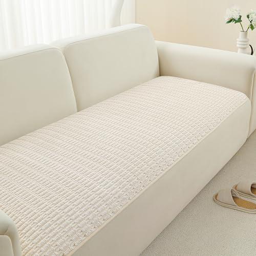 Foxdecor Couch Cover Sofa Covers Washable, Dog Bed Cover Couch Covers for 3 Cushion Couch Sofa Pet Friendly, Dog Couch Cover Furniture Covers for Pets.(Cream 32x94 inch)