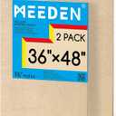 MEEDEN Unfinished Wood Canvas Board: 1-1/2" Deep 36x48 Wooden Canvas Panel Pack of 2 - Blank Cradled Wood Art Board for Painting