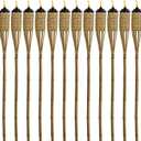 TIKI Bamboo Tiki Torches 12-Pack Weather-Resistant Outdoor Dcor with Easy-Pour Wide-Mouth Canister Refill for Patio, Garden, Backyard, and Parties, 57-Inch Citronella Torches
