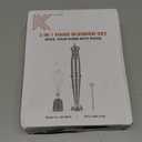 KOIOS Immersion Blender, 1000W Anti-scratch 3-in-1 Hand Blender, Upgraded 12 Speed Stainless Steel Blade Stick Blenders with Turbo Mode, Whisk and Milk Frother, Non-BPA