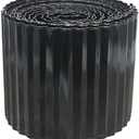 Quibbay Corrugated Metal Garden Edging, 8"×20Ft Landscape Edging Border for DIY Lawn, Flower Bed and Garden Fence, Metal Garden Edging for Landscaping, Yard and Tree Surrounds Borders, Black