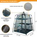 Cat Enclosure Kitten and Cat Tower Tent for Indoor and Outdoor,3 Tier Cat Cage Inside, X-Large Outdoor Catio,Portable and Foldable,Two Doors Design can Assemble More Shapes (Patented)-Blue Trim