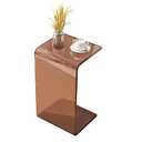 VLUOO Side Table Acrylic C Table, Multipurpose Side Tables Living Room C Shaped End Table Acrylic Clear C Side Table for Bedroom, Living Room and Patio | 11.8 * 11.8 * 25.6IN
