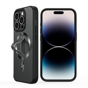 AUROX for iPhone 16 Pro Max Case with Invisible Stand [Compatible with MagSafe] Military-Grade Protection, Shockproof Slim Magnetic 16 Pro Max Case for Men Women Magnetic Phone Case Cover, Black