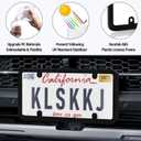 2 Pack Clear License Plate Covers and Frames, License Plate Protector Unbreakable Plastic Shields Tag Holder Fits Standard US Plates with Screws Caps