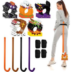 Thyle 28 Pcs Halloween Tail Game Halloween Party Games Funny Family Night Activities Outdoors Indoors Birthday Baby Shower Bachelorette Party Supplies