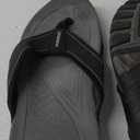 GUBARUN Mens Sport Flip Flops Comfort Casual Thong Sandals Outdoor (12, 81grey Black)