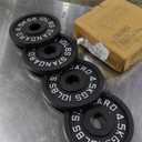 Fitvids 2-Inch Olympic Cast Iron Weight Plate for Strength Training & Weightlifting, Multiple Sizes