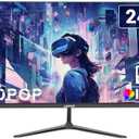 ADPOP 24 Inch Monitor IPS Screen FHD 1080p Computer PC Monitor 75hz Flicker Free, 5ms Low Blue Light Anti-Glare LED 24" Desktop Display HDMI/VGA/Audio/Freesync, Tilt Adjustable