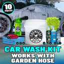 Chemical Guys 10-Piece Arsenal Builder Car Wash Kit with Foam Gun, Bucket, and 3 - 16 fl oz Car Care Products & Chemicals - Works with Garden Hose for Trucks, SUVs, Motorcycles, and More
