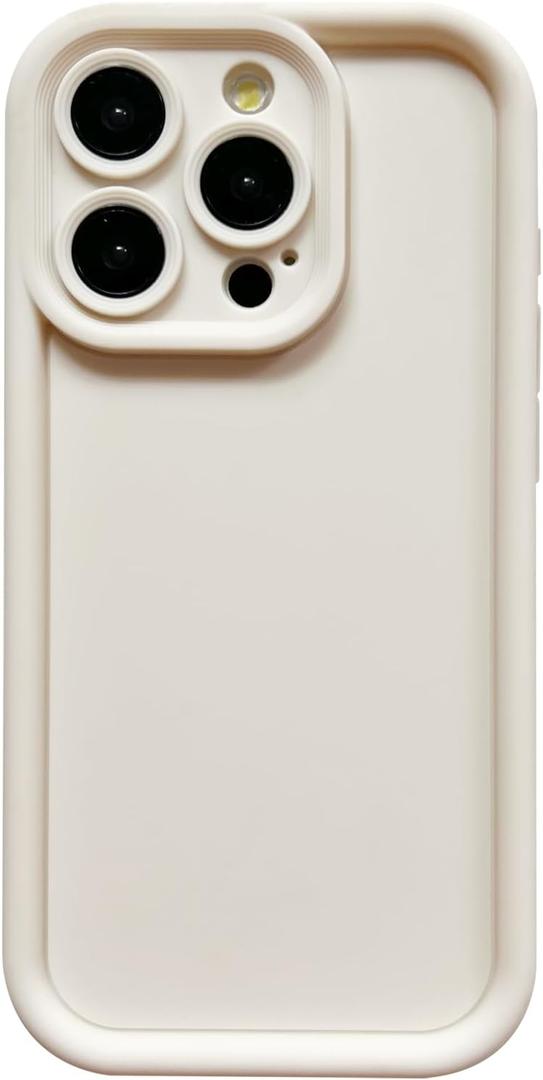 Puxicu Slim Case for iPhone 13 Pro, Enhanced Camera Protection, Shockproof Skin-Friendly Touch Soft Case Cover for iPhone 13 Pro Phone 6.1 inch, White