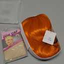 LANICE Short Bob Wigs with Bangs for Women Loose Wavy Hair Shoulder Length Orange Wigs Synthetic Colorful Wigs for Cosplay Daily Party Use(Orange, 12inch)