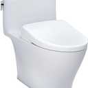 TOTO WASHLET+ Nexus 1G One-Piece Elongated 1.0 GPF Toilet with Auto Flush S7A Contemporary Bidet Seat, Cotton White - MW6424736CUFGA#01