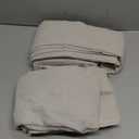 NICETOWN Natural Linen Curtains for Doorway 80 inch Length, Grommet Privacy Semi Sheer Linen Burlap Window Treatments with Light Penetration for Home Office/Porch, W36 x L80, 2 Panels