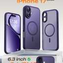 TOCOL for Phone 17 Case, Compatible with Magsafe Charger, Full Camera Protection, Drop Protection, Translucent Matte Phone Case for Phone 17 6.3 inch (Midnight Purple)