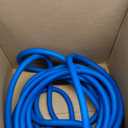 SPECILITE Hot/Cold Garden Water Hose 50 ftx 5/8 in, -50 To 190, Heavy Duty, Flexible, Burst 605 Psi, Lightweight, Upgraded Rubber Pipe with 3/4" Brass Fittings For Backyard, Outdoor, Farm, Blue