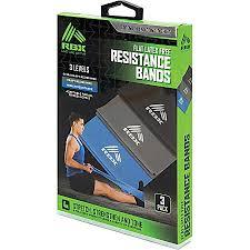 RBX Flat Latex Free Resistance Bands 3 Levels 3 Pack