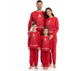 Radmire Matching Christmas Pajamas for Family Couples, XMAS Holiday PJs Sleepwear Set Long Sleeves and Pants