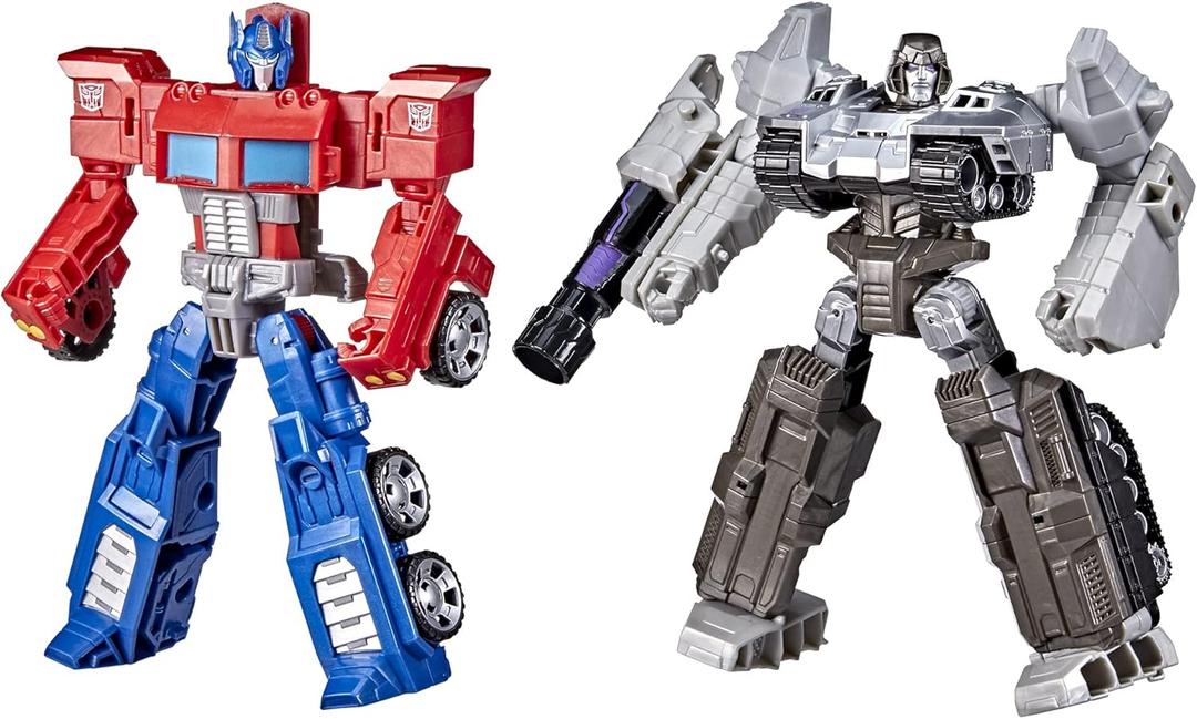 Transformers Toys Heroes and Villains Optimus Prime and Megatron 2-Pack Action Figures - for Kids Ages 6 and Up, 7-inch 