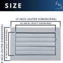 Curved Blade Ceiling Diffuser with Multi-Shutter Damper | Adjustable Airflow Control | Durable Aluminum Design | Easy Installation for HVAC Systems (10"x6" 1-Way Airflow Direction)