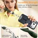 Phone Lanyard Crossbody with Metal Buckles, Adjustable Neck Strap with Universal Multifuctional Stainless Steel Phone Lanyard Tab Comfortable and Durable, Green