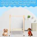 Queekay Baby Clothing Rack for Baby Shower Toddlers Wooden Kids Dress up Rack with Storage Shelf for Toddler Dogs Pets Small Clothes Kids Garment Closet(28.7" h, Natural)