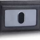 Leather Slim Card Holder, Tiny Small Credit Card Wallet ID Case for Men & Women (Black)