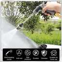 Pressure Washer, High Pressure Water Gun, Portable Washer for Car, Floor, Wall Cleaning, With 360° Rotating for Three Spray Modes (Water Gun + Connector)
