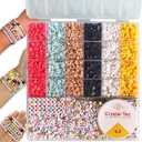 Clay Beads Bracelets DIY Craft Kit - Birthday Beads Jewelry Making Set - I Love Grandparents DIY Craft Gift Supplies Party Favors Decorations
