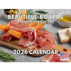 Charcuterie Calendar 2026 Beautiful Boards Monthly Wall Calender 12 Month | American Made In The USA