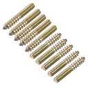 uxcell M6 Hanger Bolts Length 1-5/8"(40mm) Double Headed Bolts Self-Tapping Screw 6mm Wood Joint Furniture Legs 10pcs