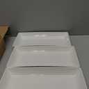 MALACASA 3 Tier Serving Trays for Party, Porcelain Serving Platters and Trays, 12 Inch Tiered Tray Stand, Fruit Tray, Trays for Serving Food, White Dessert Stand with Collapsible Sturdier Metal Rack