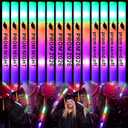 60 Pack Prom 2026 LED Foam Light Sticks Bulk Glow in The Dark Prom Night Send off 2026 Party Supplies with 3 Modes Colorful Flashing Senior High School Graduation Party Favors, Battery Powered