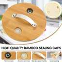 Rice Dispenser, Rice Storage ContainerFlour and Cereal Container with Airtight Lid and Wooden Stand, Glass Food Storge Container for Kitchen Organization and Pantry Store (8L), Large