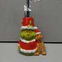 Christmas Soap Dispenser, Ceramic Lotion Pump Bathroom Kitchen Hand Soap Dispenser Refillable Bathroom Decorative Soap Pump Merry Christmas Perfect Christmas Decor Gift