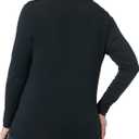 Amazon Essentials Women's Maternity Nursing Slim-Fit Henley Shirt (Black, L)
