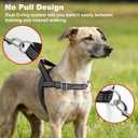 No Pull Dog Harness with Handle, Adjustable Soft Mesh Padded Reflective Walking Harness with Front Clip for Small Medium Large Dogs Quick Fit No Escape for Training and Hiking (Black, L)