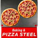 OLEEK pizza steel for oven 20x14 - baking steel for oven - XL steel pizza stone - baking steel pizza - pizza steel baking sheet - pizza baking steel - carbon steel pizza steels