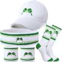 Panitay 4 Pack Funny Dink Ball Lover Gifts Dink Ball Hats Sports Wrist Head Sweatbands and Novelty Socks for Men Women