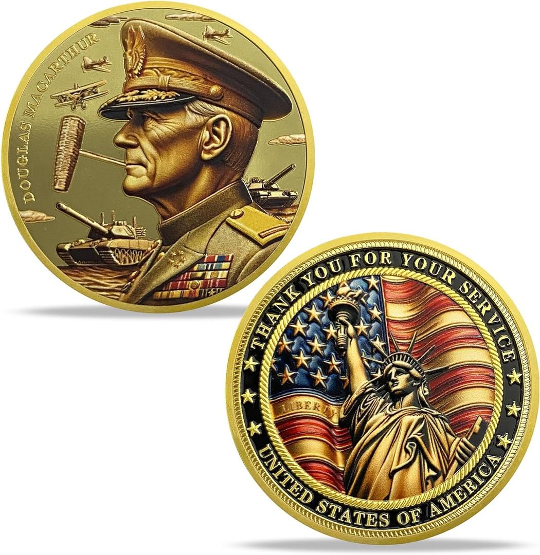 United States General Military Challenge Coin Thank You for Your Service Souvenir Commemorative Collection - Douglas MacArthur