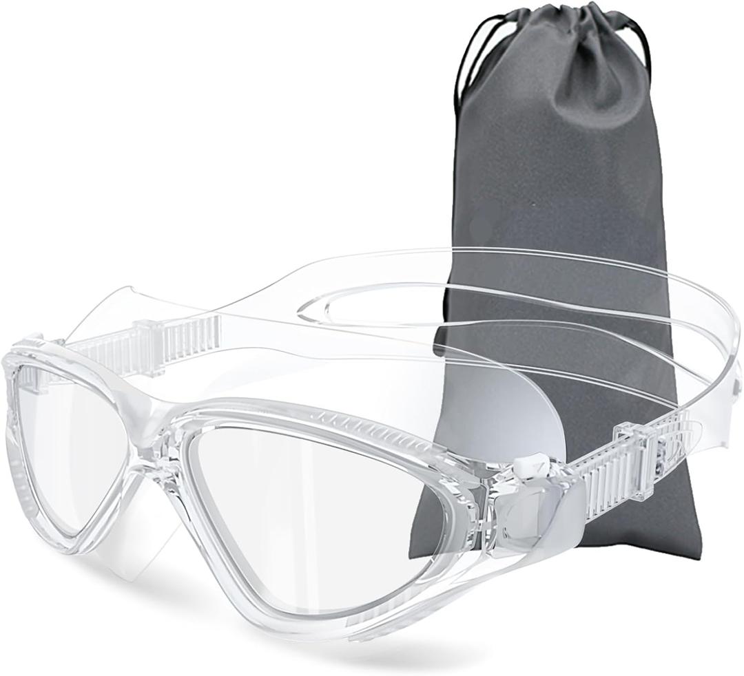 180Panoramic Swim Goggles Adult, Ultra-Comfort Liquid Silicone Anti-Fog/UV Pool & Outdoor Women Men Youth