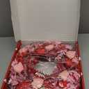 Valentines Day Decorations 22 Inch Valentine's Day Wreath Pink Flower Wreaths for Front Door with Red Tulip Pink Forsythia Flowers for Valentine Wedding Anniversary and Holiday Decorations