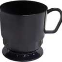 2 x Party Essentials 8-Ounce Hard Plastic Coffee Cups, 10-Count, Black