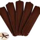 Lineshading 5 Pack 20" Replacement Fan Blades for 52" Ceiling Fan Waterproof Weatherproof Blades Replacement for Broken Substitution Replacing Indoor Summer(Wood Color)