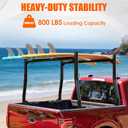 Extendable Truck Ladder Rack, Non-Drilling, 800 lb Capacity