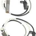 Motoforti Rear Left Right ABS Sensor Wheel Speed Sensor, for BMW 128i L6 3.0L E82 Series 2008-2013, Plastic, No.34526760425, Black, 2pcs