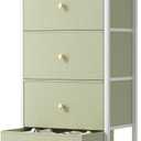 Sweetcrispy Dresser for Bedroom, 4 Drawer Storage Cabinet, Tall Nightstand, 17.7"D x 11.8"W x 37"H