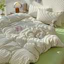 Kimko Green Buffalo Plaid Gingham Duvet Cover Set,Grid Checkered Bedding Set with Zipper Closure,Gentle,Soft,Home Cozy and Breathable 3Pcs:1 Duvet Cover+2 Pillowcase (# 013, Full-71''X87'')