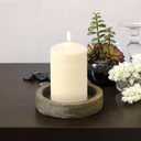 Stonebriar Unscented Pillar Candles 65 Hour Burn Time, Long-Lasting Wax Candles for Weddings, Holidays, Home Dcor & Special Events, Pack of 6, Ivory, 3" x 6"